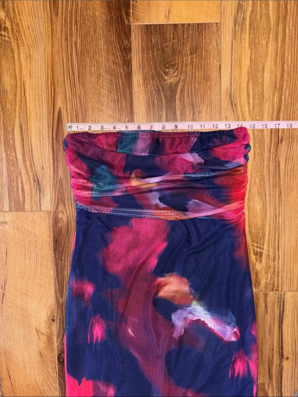 Strapless Multicolor Bodycon Dress - Picture 5 of 9